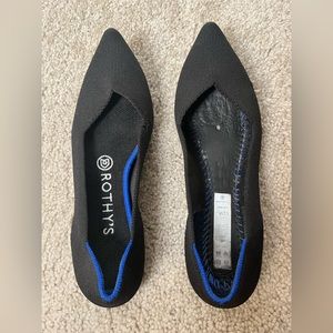 Rothy’s The Point Flat Size 7.5 In Black Solid